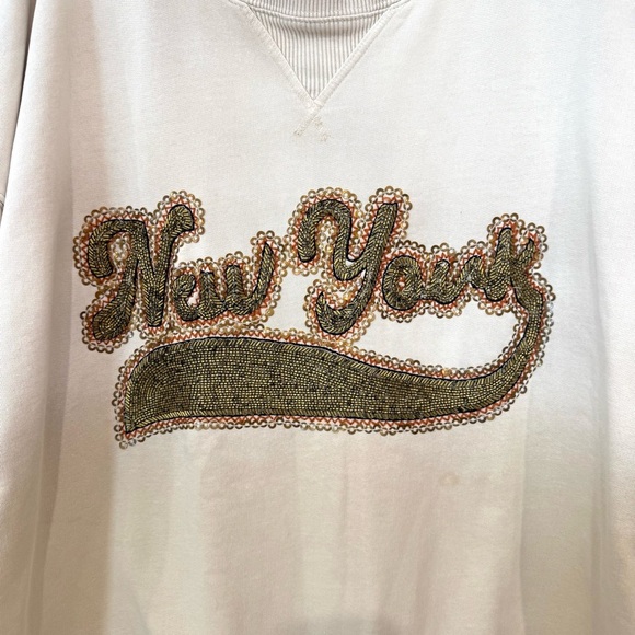 Free People Bali Drifter Sweatshirt Size Large Pullover Crew - Picture 3 of 15